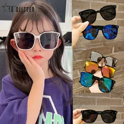 INS-gafas de sol cuadradas con ojos de gato para niño y niña, anteojos de sol con estilo para bebé, estudiante, gafas para fiesta, Uv400