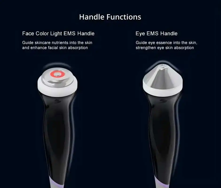 2 In 1 Color Light EMS Micro Current Facial Eye Massager Heating Import Beauty Instrument Manufacturer