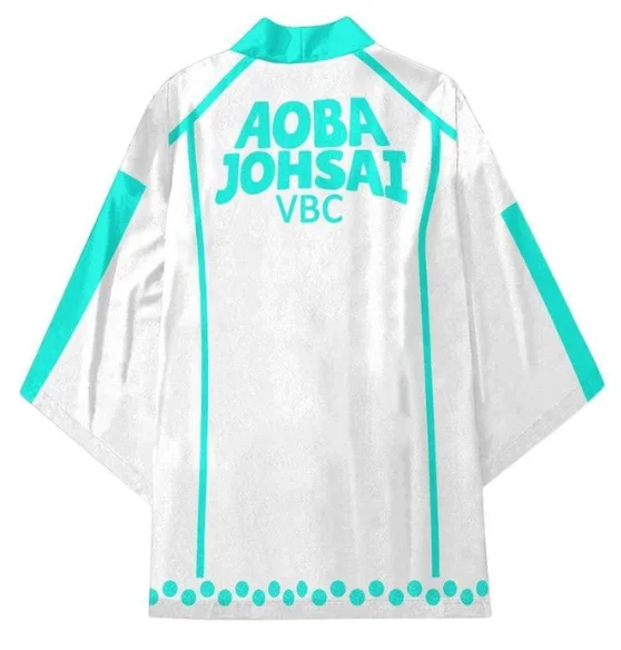Aoba Johsai High Haikyuu Kimono Cardigans Ukiyo-e Kimono Cloak Loose Three-quarter Sleeve Cardigan Haori