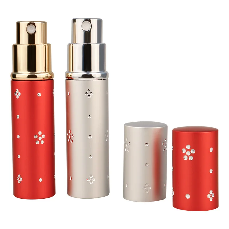 5ml Portable Mini Refillable Perfume Bottle Hollow Out with Spray Jar Scent Pump Empty Cosmetic Containers Atomizer Travel Tool