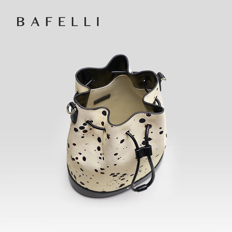 BAFELLI 2023 WOMEN\'S NEW HANDBAG LUXURY BRAND SPRING SUMER DESIGNER STYLE STRING LEATHER BUCKET BAGS ORIGINAL TREND PURSE