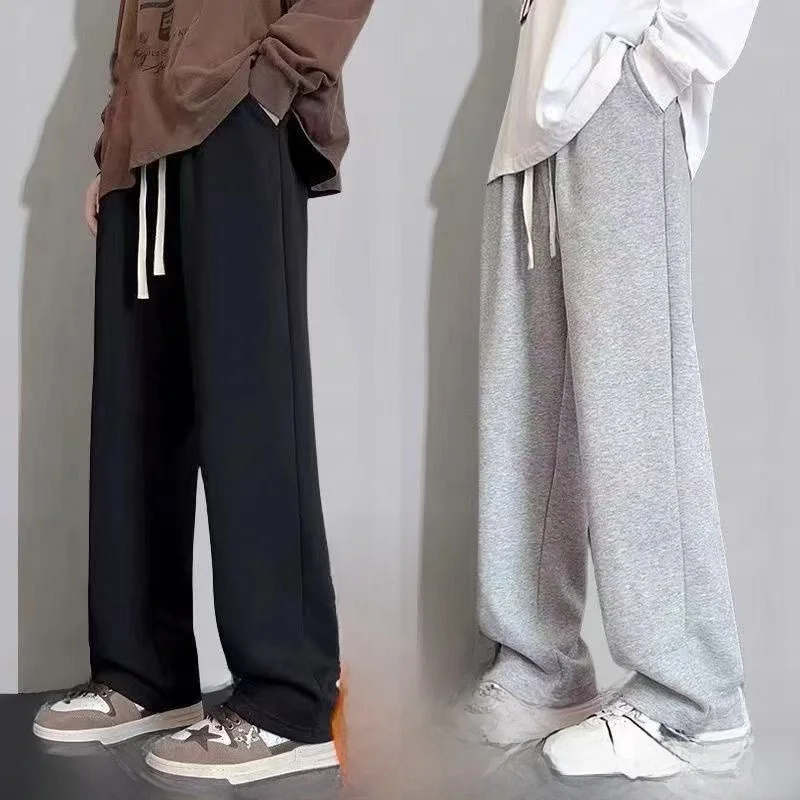 

Новые мужские повседневные брюки на осень-зиму: утепленные, прямого кроя, свободные, модные, визуально стройнящие, свободная одежда