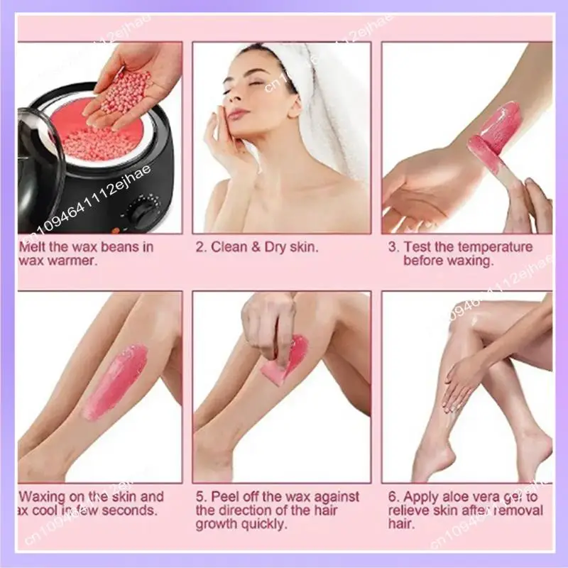 N83R 300 г восковые бобы для удаления волос, горячая пленка для всего тела, жесткие восковые бусины для депиляции, машина для нагрева воска, простая установка E
