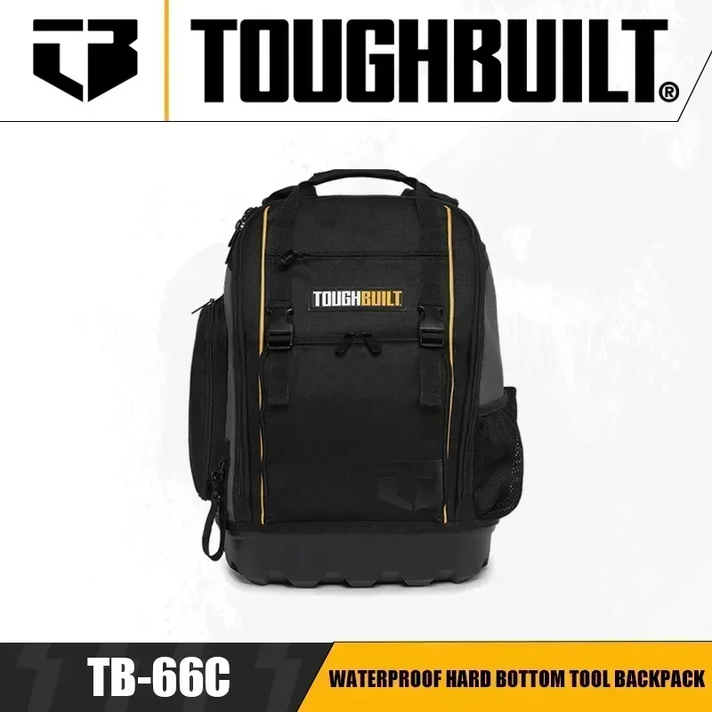 toughbuilt-tb-66c-waterproof-hard-bottom-tool-backpack-wear-resistant-and-waterproof-electrician-maintenance-organizer-backpack