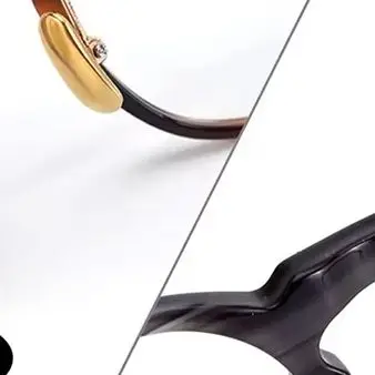 5 أزواج من وسادات الأنف المصنوعة من السيليكون الناعم المضادة للانزلاق للنظارات بإطار بلاستيكي لاصق للنظارات والنظارات الشمسية باللون الأسود/الأبيض #1