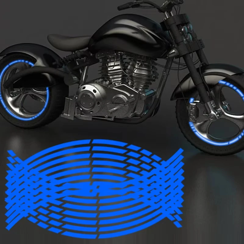 

Motorcycle Wheel Tire Stickers Strips Reflective Rim Tape Strips for Motorcycle Car Wheel Tire Stickers Motorbike Auto Decals