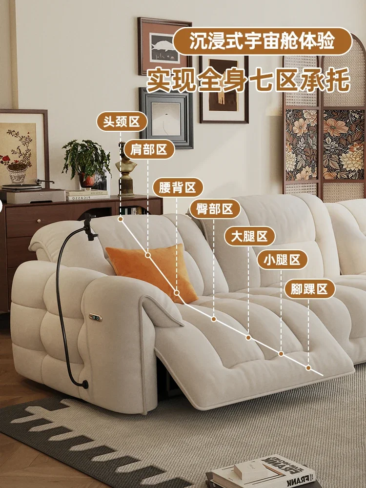 Functional living room three-person small apartment comfortable fabric sofa