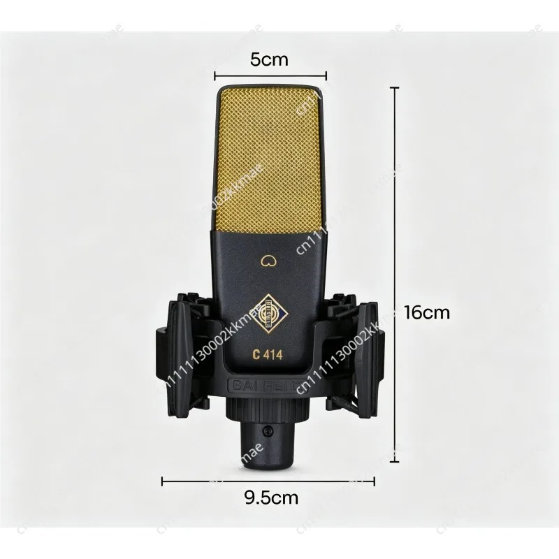C-414 Large Diaphragm Recording Microphone 40Hz-16KHz Frequency Professional Condenser Microphone Direct Broadcast Game Karaoke