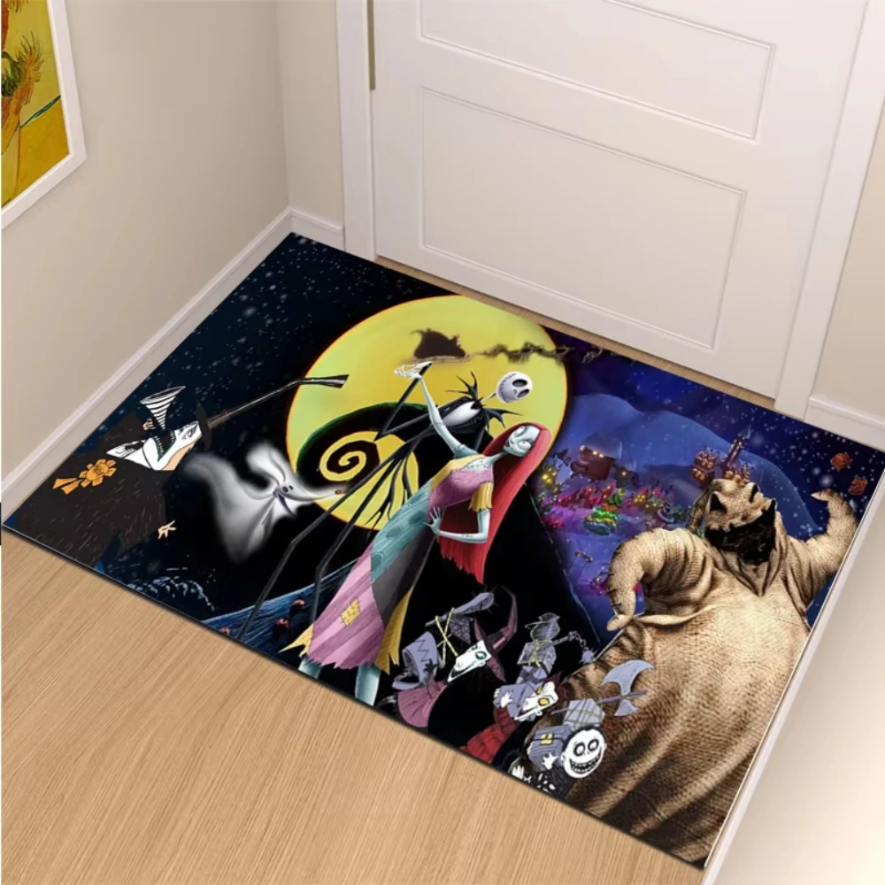 MINISO-alfombra de dibujos animados de pesadilla antes de Navidad, alfombra para dormitorio, sala de estar, decoración del sof