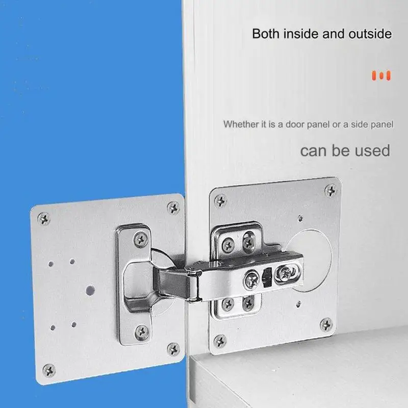 Hinge Repair Plate Kit Stainless Steel Fix The Hinge Side Plate Kitchen Hinges Repair Fixing Plates With Screw For Wood