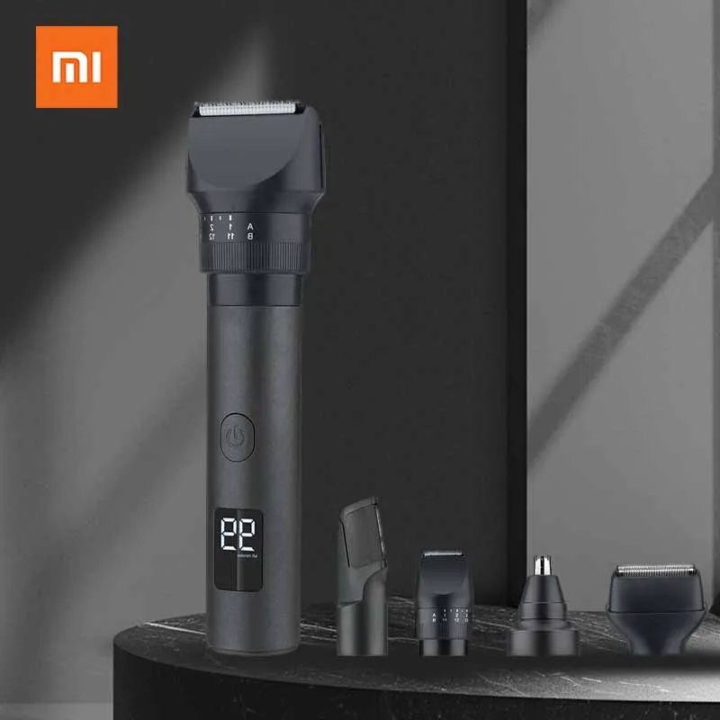 

Xiaomi Youpin Men's 5-in-1 Multifunctional Grooming Set IPX6 Waterproof Hair Clipper Nose Hair Trimmer Shaver High-power JK-881
