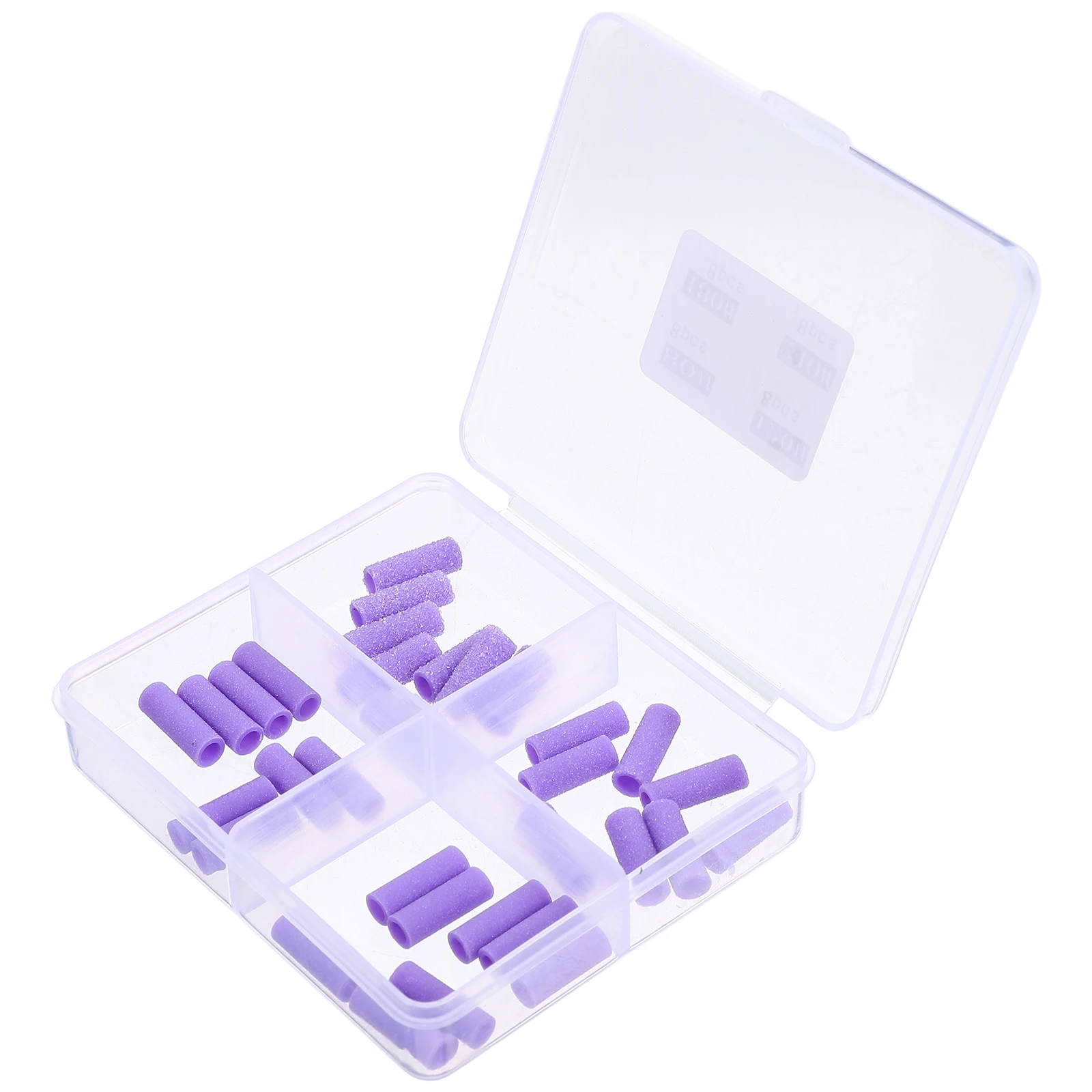

32pcs Mini Sanding Bands Purple Nail Polishing Rings Seamless Gravel Accessories for Drill Machine Lightweight Portable