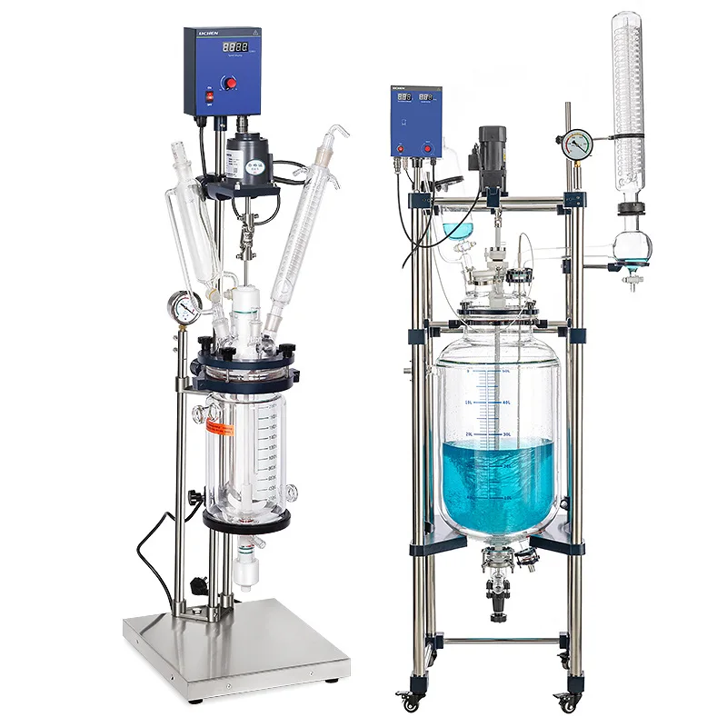 Double layer glass reactor laboratory high-temperature hydrothermal synthesis reactor 1L/5L/10L/200L