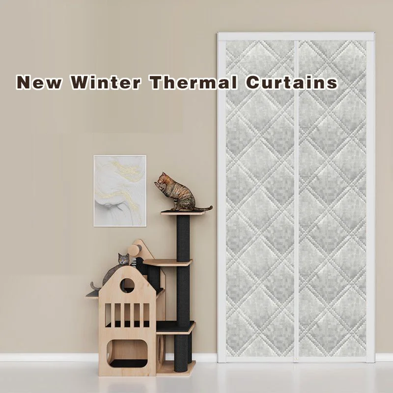 Winter windproof door curtain, warm cotton door curtain, support customized partition curtain,thickened windproof door curtain