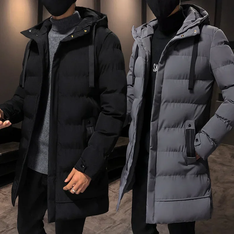 

Fashion Clothing for Men All-match Thicken Warm Men Long Parka Fashion Brand Casual Winter Windbreaker Jacket with Hood Coats