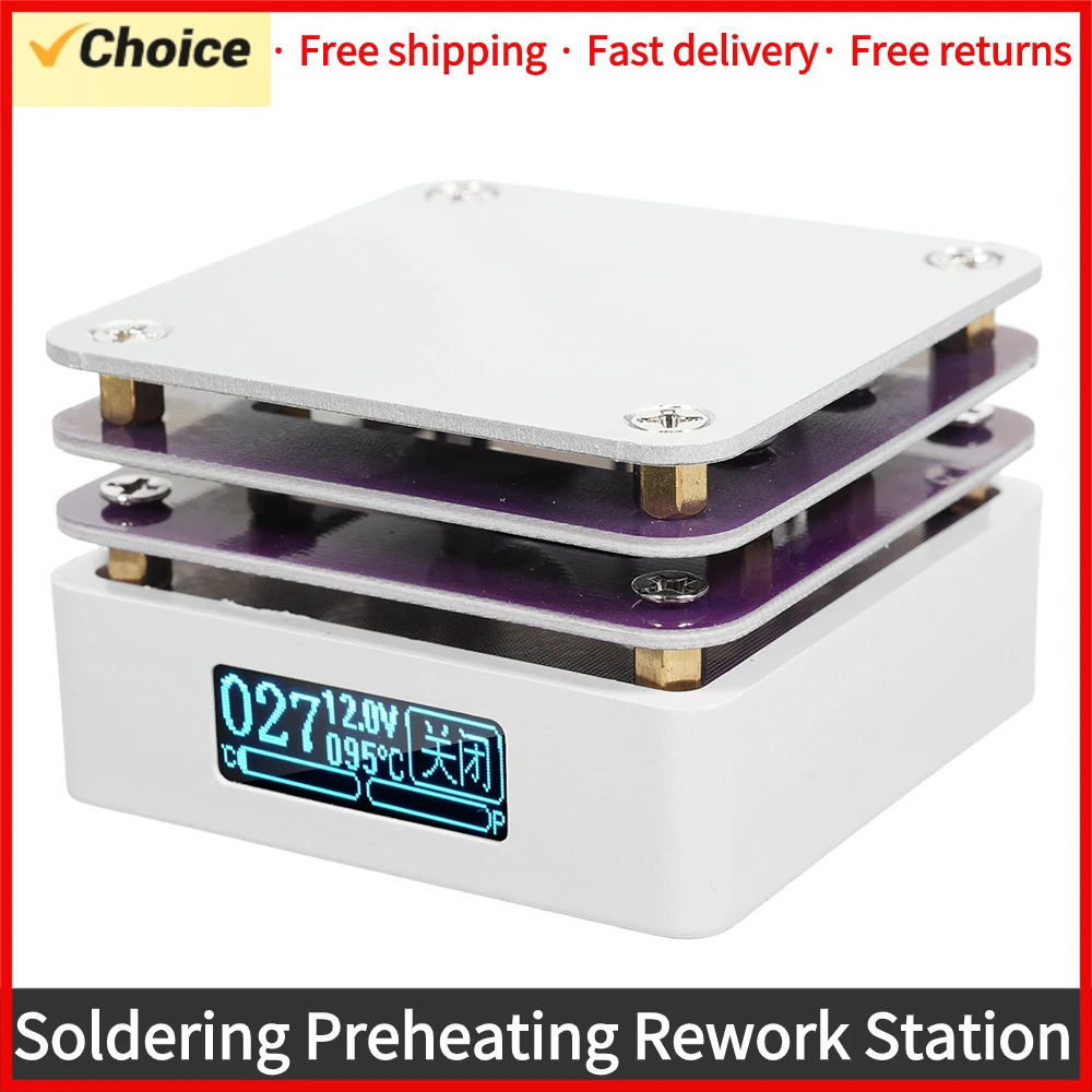 G3061 PD65W Mini Hot Plate Digital Soldering Preheating Rework Station PCB SMD Board Soldering Plate Heating Table Repair Tools