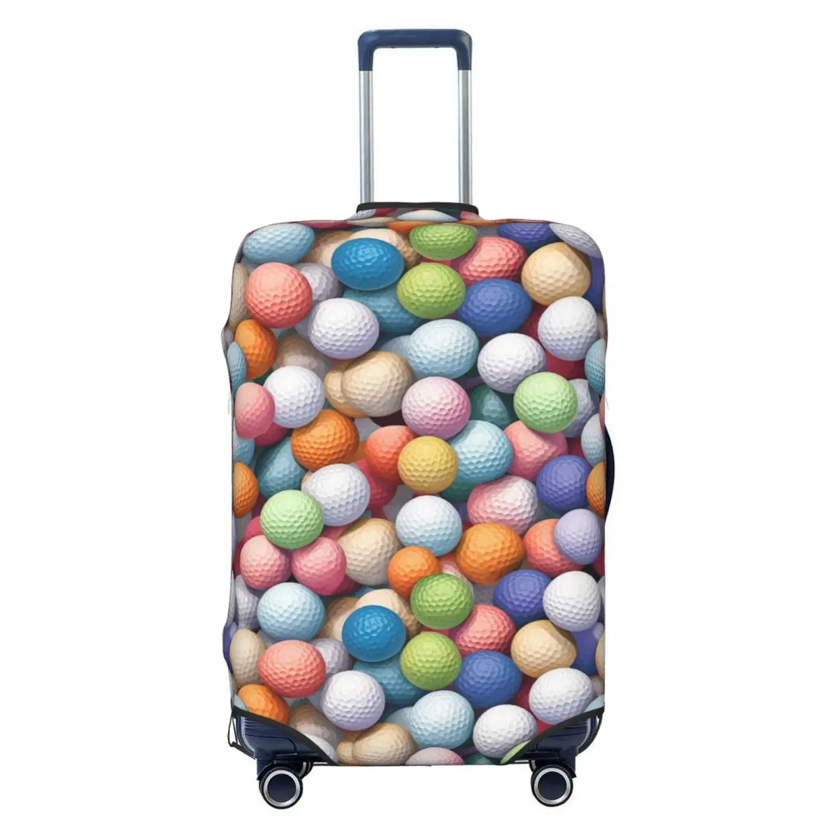 

Custom Pastel Golf Balls Pattern Luggage Cover Protector Fashion Travel Suitcase Protective Cover for 18-32 Inch