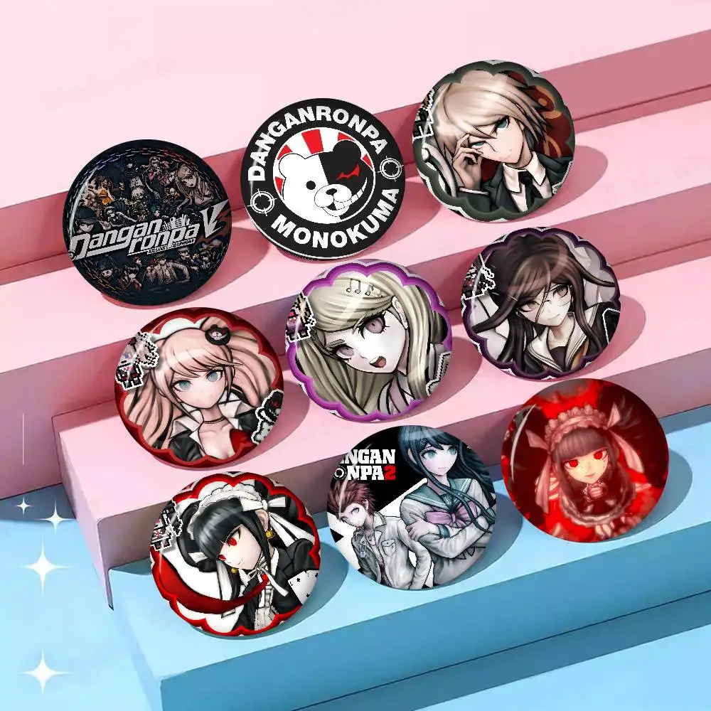 Anime Creative Tinplate Soft Button Pins Animal Icon Brooch Lapel Backpack Badge Accessories Pin Anime Game D_DanganRonpaS logo