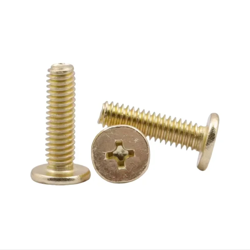 Vergoldete Kohlenstoffstahl M2 M2.5 M3 M4 Kreuzschlitz Ultra-Dünne Super-Flachkopfschraube – Detail 4
