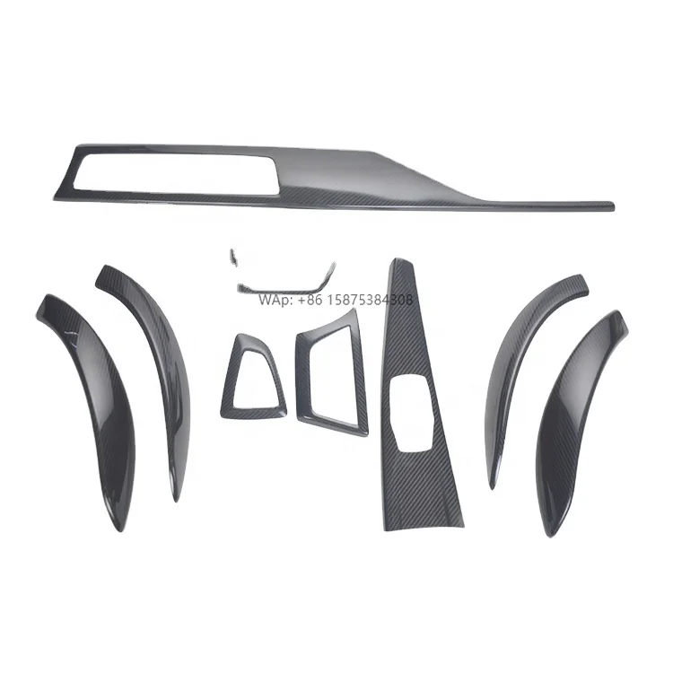 

LHD Real Carbon Fiber Trims Car Carbon Interiors Trim for 3 4 Series F30 F36 Door Moulding Cover 9pcs Add on
