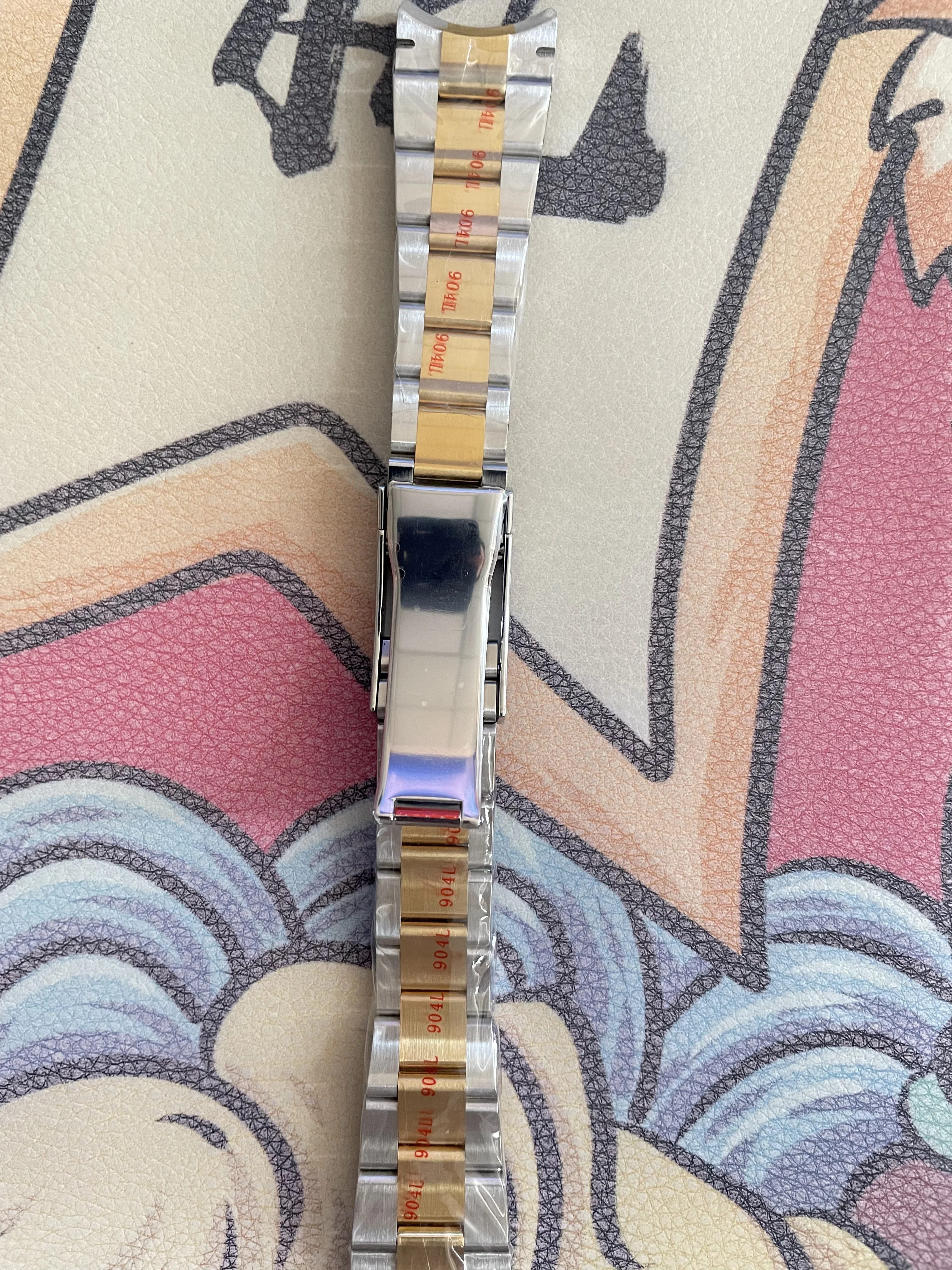 حزام ساعة CLEAN Factory Oyster فقط لحزام Rx الفضي والذهبي، تاريخ يوم دقيق فقط 126334   سوار 41 ملم