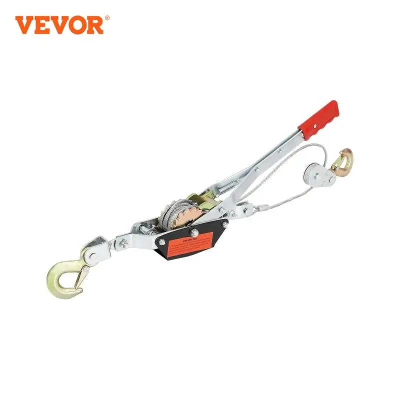 

VEVOR Come Along Winch 2/4/5 Ton Pulling Capacity Heavy Duty Ratchet Automotive Hoist Power Cable Puller for Vehicle Rescue