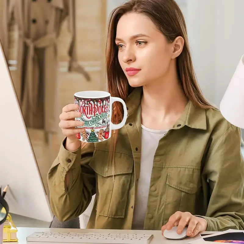 Tazas de café Tazas de Navidad de cerámica Taza de café Taza de cerámica de café de Navidad para cerveza Agua Sopa Jugo Whisky Vino