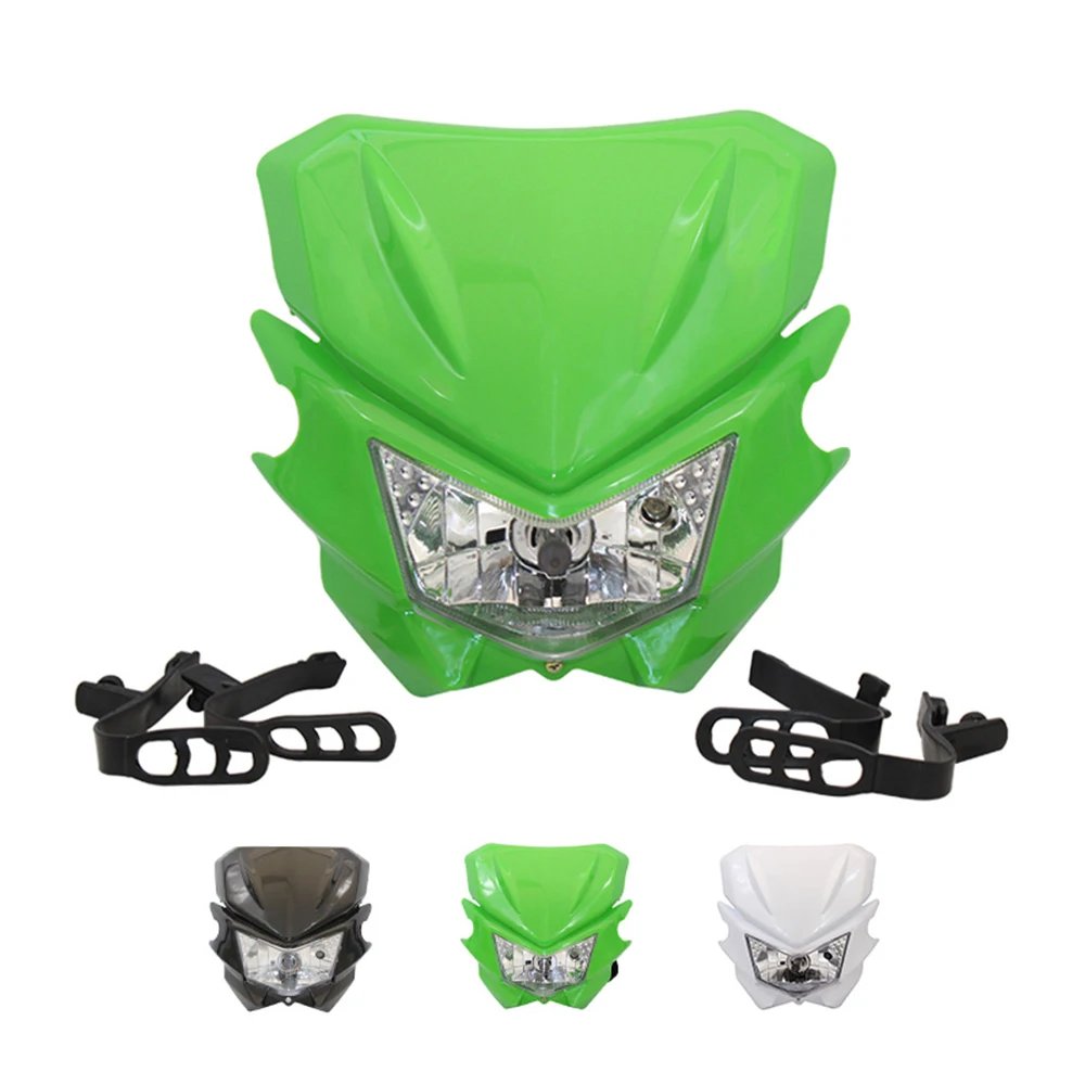 

Off Road Motorcycle LED Headlights for Kawasaki KLX125 KLX150 KLX300R KLX110 KX450F KX250F KDX200 Modified Ghost Face Headlights