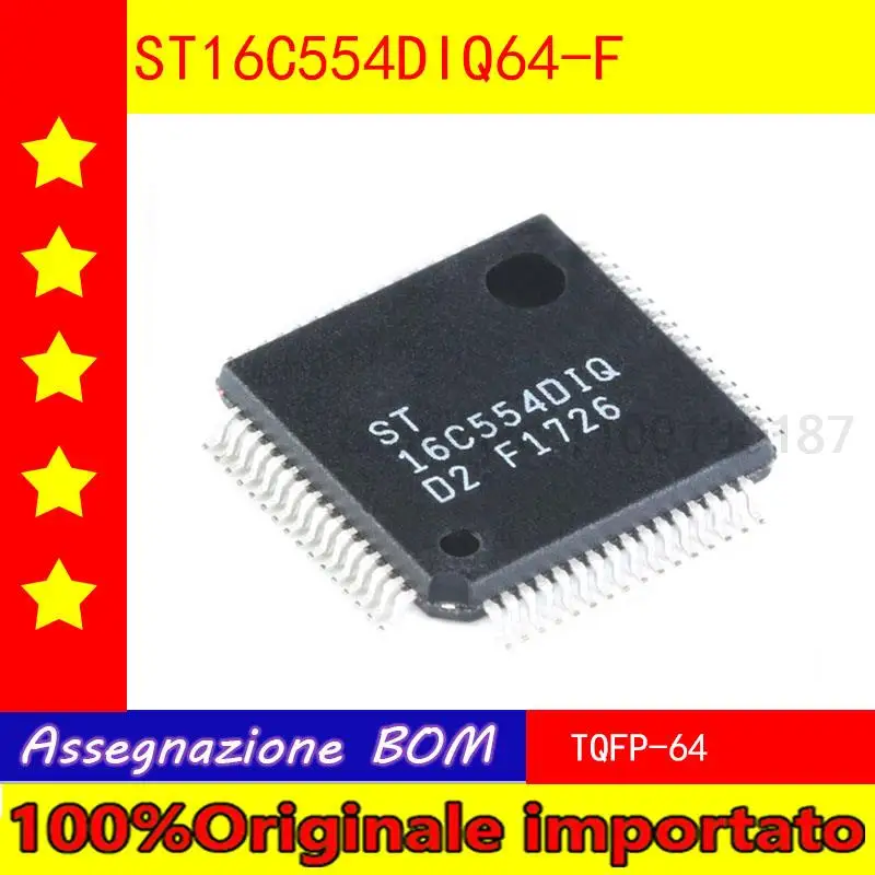 5PCS/LOT Home furnishings patch ST16C554DIQ64 -f UART interface chip 4 channel 1.5 megabits per second