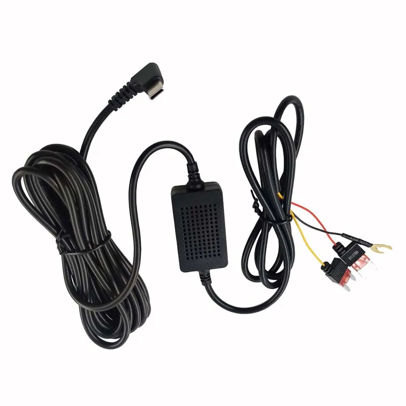 Type-C elbow Buck Line 5v 3A DVR Hardwire Kit Car Dash Camera Charger for 70mai Dash Cam M500 24H Parking Monitoring