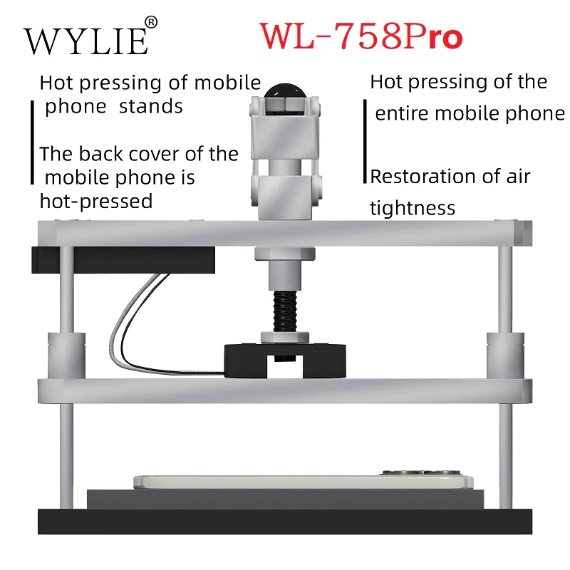 WYLIE WL-758Pro Universal Heating Pressure Holding Table Fixture Platform For Mobile Phone Screen Back Cover LCD Reparing Tools