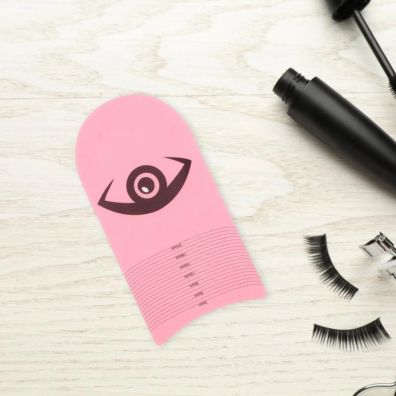 5Pcs Eyelash Measuring Ruler with Length Scale for Extension Precision Placement Lightweight Reusable Lash Technician Tool