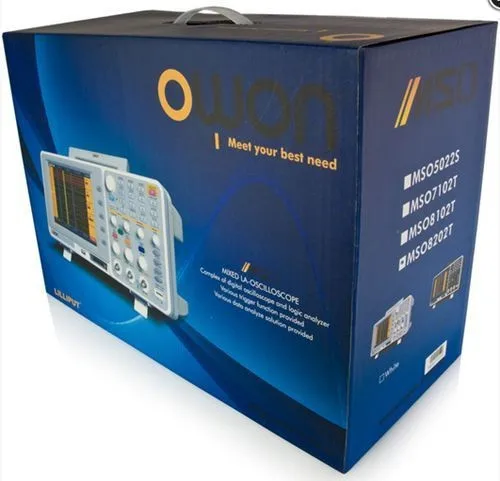 Fast arrival Owon MSO8202T 200MHz 2GS/s Digital Storage Oscilloscope DSO Dual channels+ external trigger MSO-8202T.