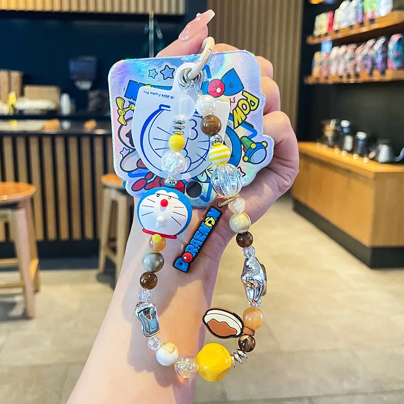 Doraemon Cartoon Mobile Phone Chain Phone Case Chain Camera Ccd Ornament Hand Drawn Bead Pendant Birthday Gifts for Boys Girls