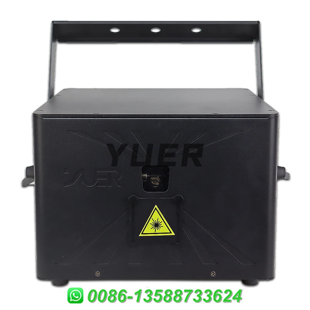 YUER APP Control 10W 15W RGB Laser Projector Light RGB Animation Beam Scanner Stage Light With RJ45+ILDA DMX512 DJ Disco Wedding