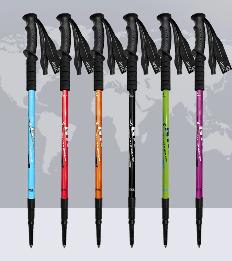 

High-strength Aluminum Alloy Shock-absorbing Mountaineering Pole Three-section Mountain Climbing and Off-road Hiking N26 Series