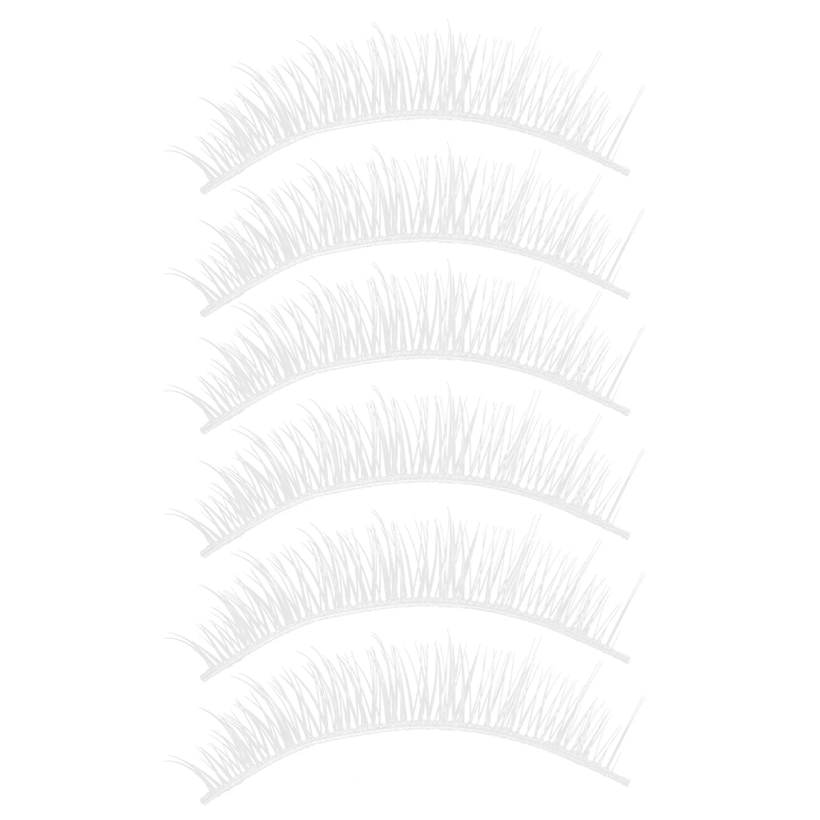 

3Pairs False Lashes White Eyelashes Individual DIY Lash Extensions for Cosplay Party Halloween Daily Wear Brighten Eyes