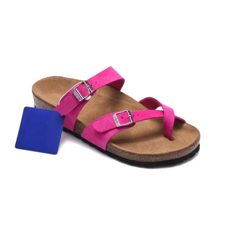 Summer Birken Women Slipper Mayari Sandals Outdoor Flats Casual Shoes Fashion Leather Buckle Beach Cork Slipper Man Flip-flops