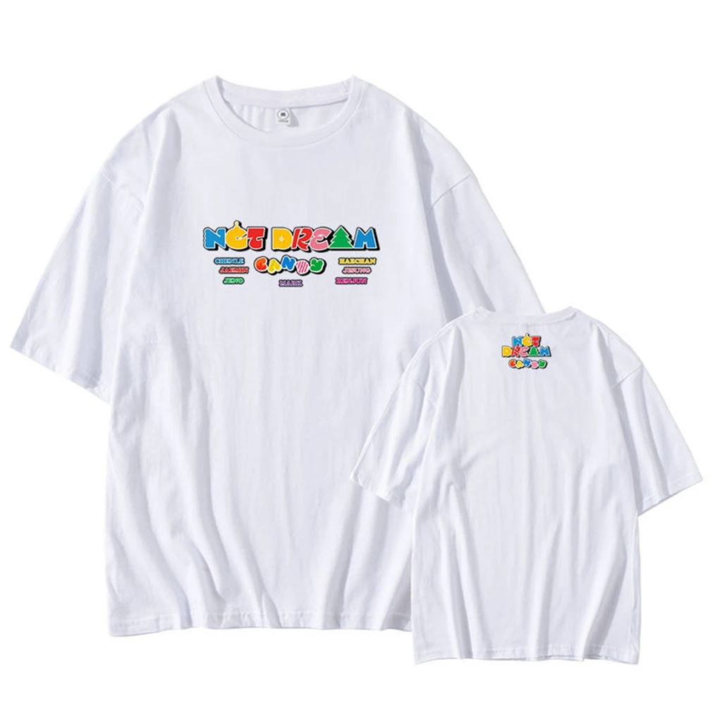 2024 Kpop Y2K NCT DREAM Hiphop Candy jaemin T-shirt Summer Women Bat Sleeve Cotton T-shirt Harajuku 90S Oversize