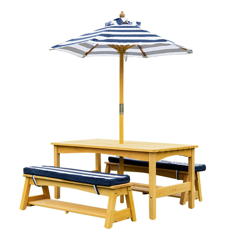 

Children's Outdoor Indoor Table Chairs Picnic Campground Beach Parasol Kindergarten Table Furniture Set Sun Protection