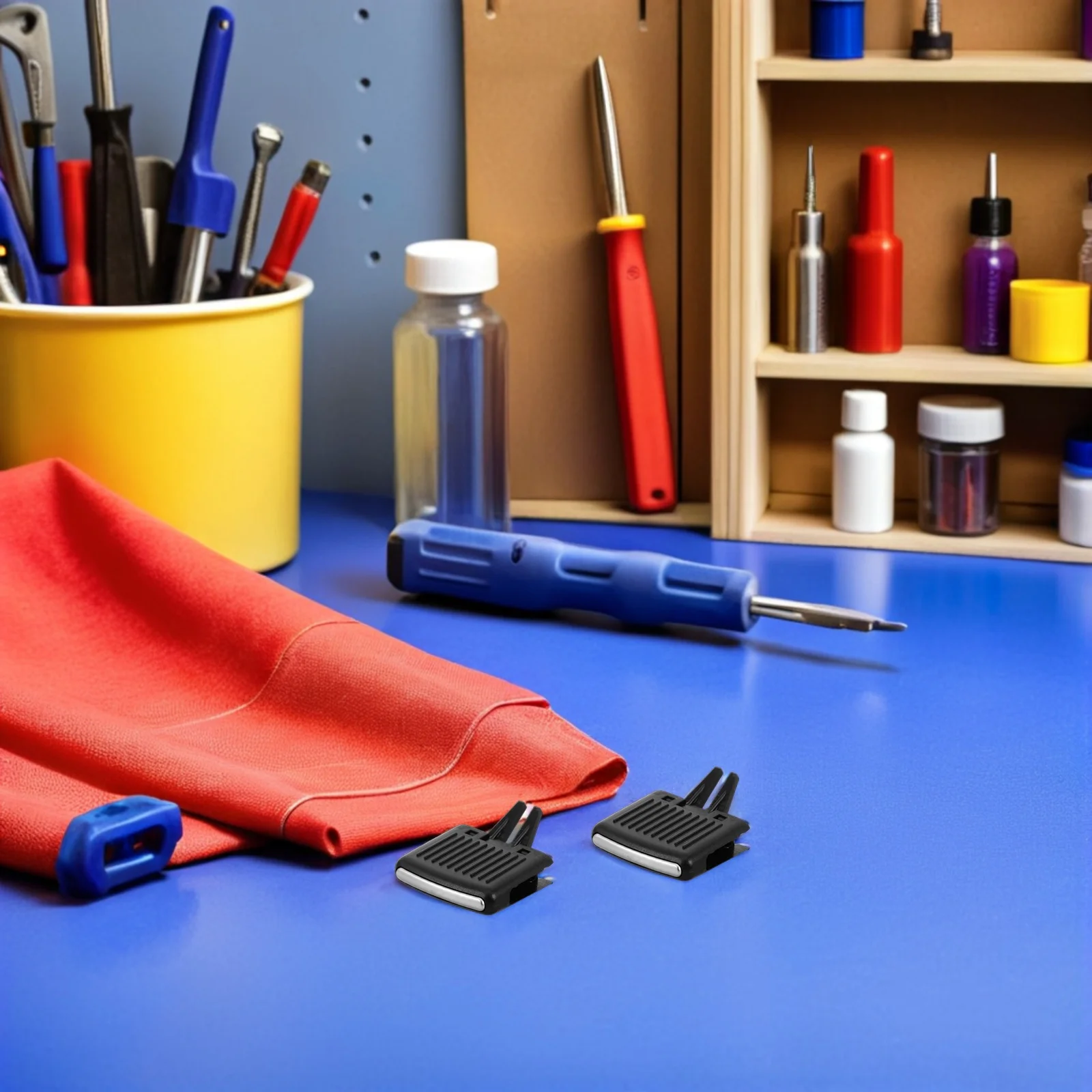 

2Pcs Car Air Vent Repair Tab Front Ac Ventilation Clip Replacement for Dash Grille Fix Stylish Interior Upgrade