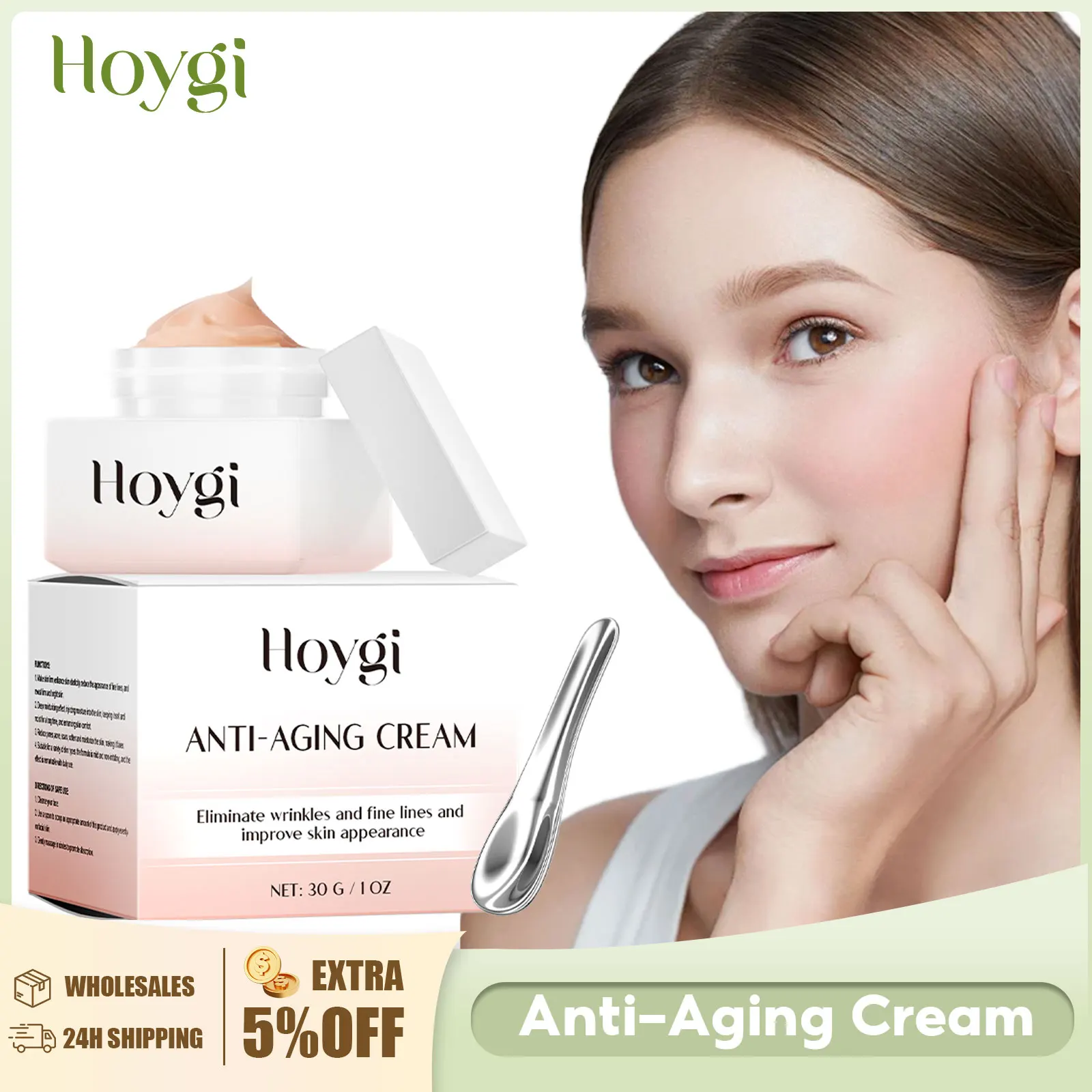

HOYGI Anti Aging Cream for Face Firming Lifting Reduce Wrinkles Fade Fine Lines Brightening Dullness Skin Moisturizing Face Care