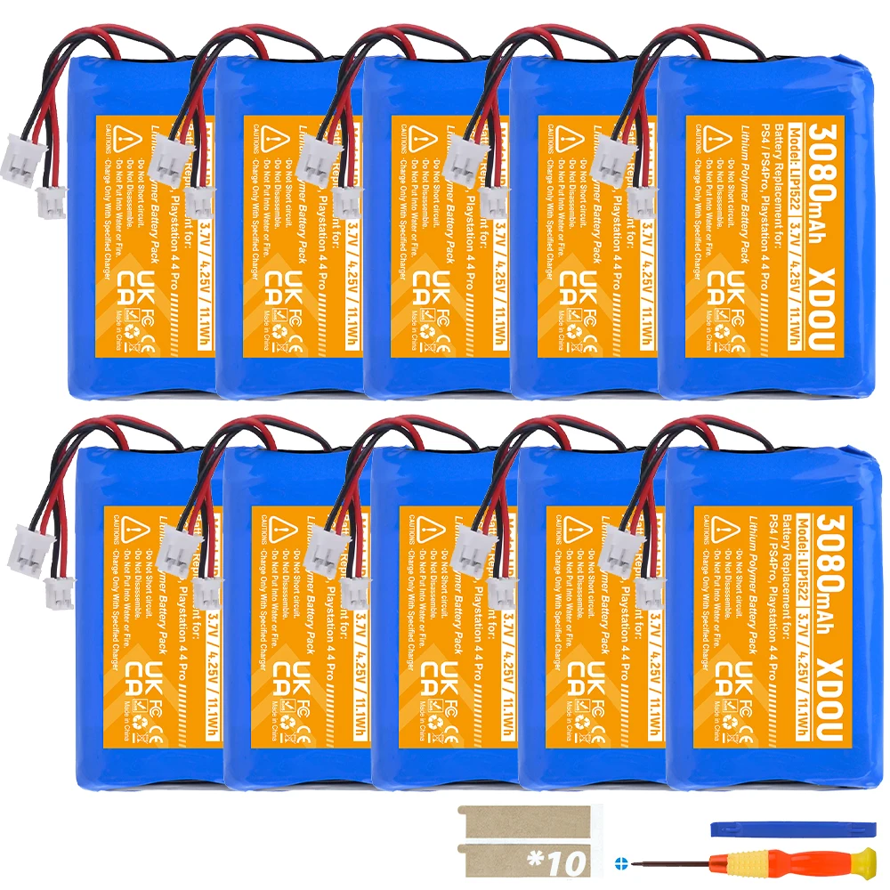 10Pcs 3080mAh PS4 Battery Replacement for Sony PS4 Playstation PS4/PRo slim LIP1522 Dualshock 4 Wireless Controllers