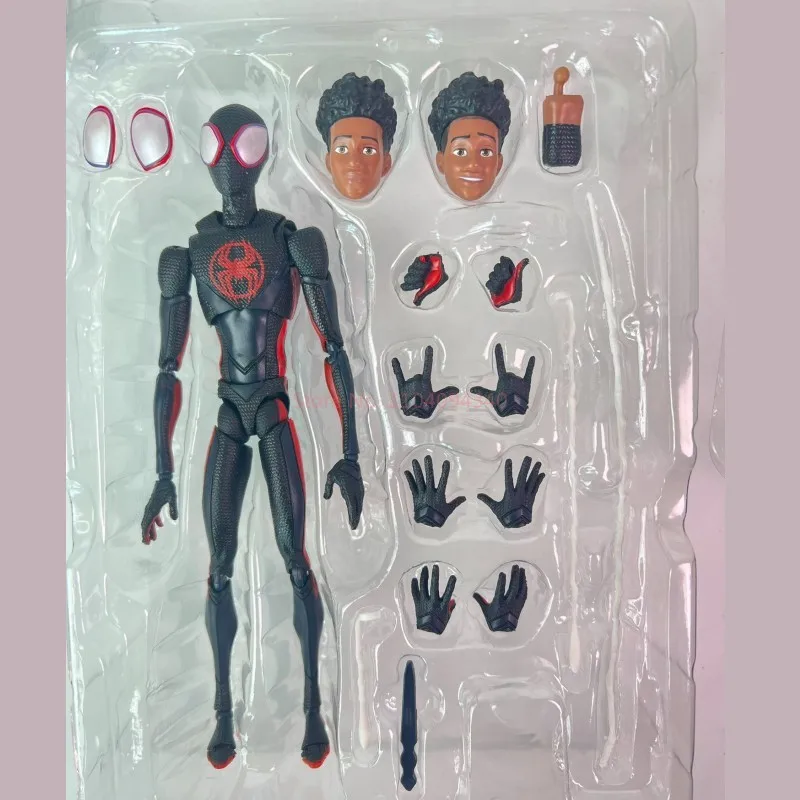 Shf Spider-Man Pvc Over De Spiderverse Miles Morales Action 15 cm Figuur Collectible Model Marvel Ct Spiderman Beeldje speelgoed