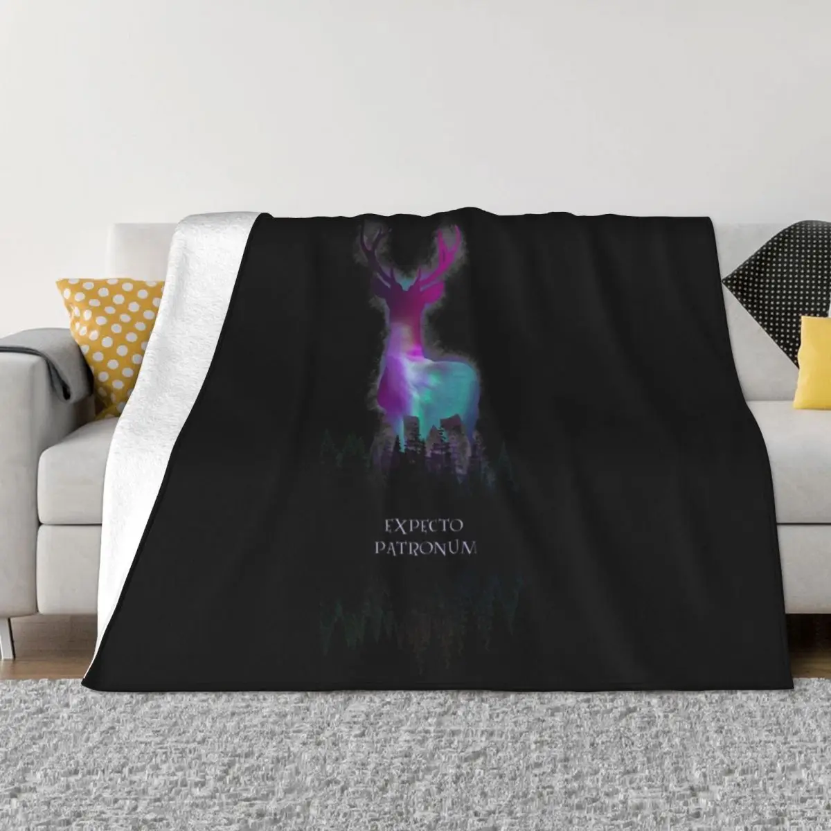 EXPECTO PATRONUM Throw Blanket Fluffys Large Blankets For Sofas Bed Blankets