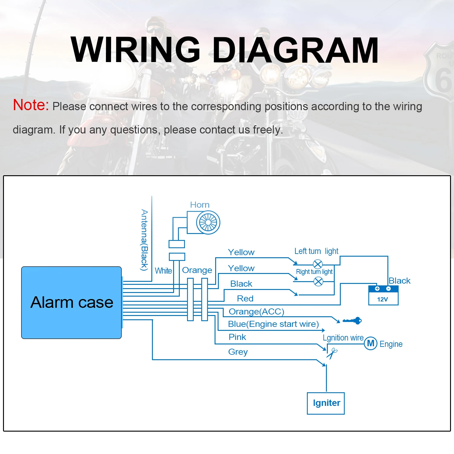 1set 12V sepeda motor Remote ganda, perangkat Anti Maling untuk sistem Alarm keamanan ATV sepeda motor sepeda skuter Remote