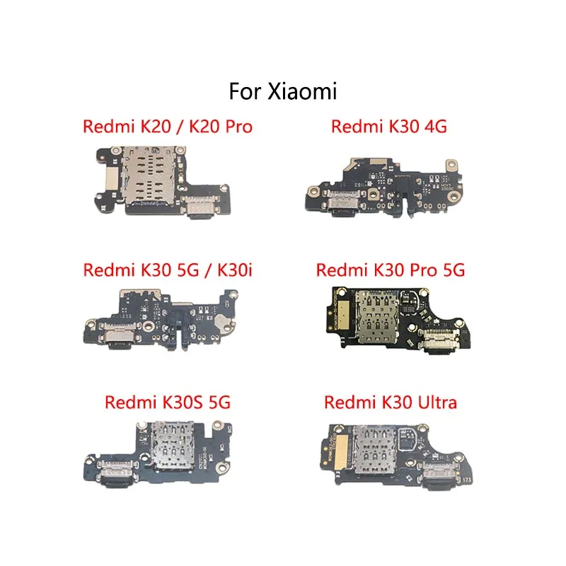 USB Charging Dock Port Socket Jack Plug Connector Charge Board Flex Cable For Xiaomi Redmi K20 Pro K30 4G K30i K30S 5G