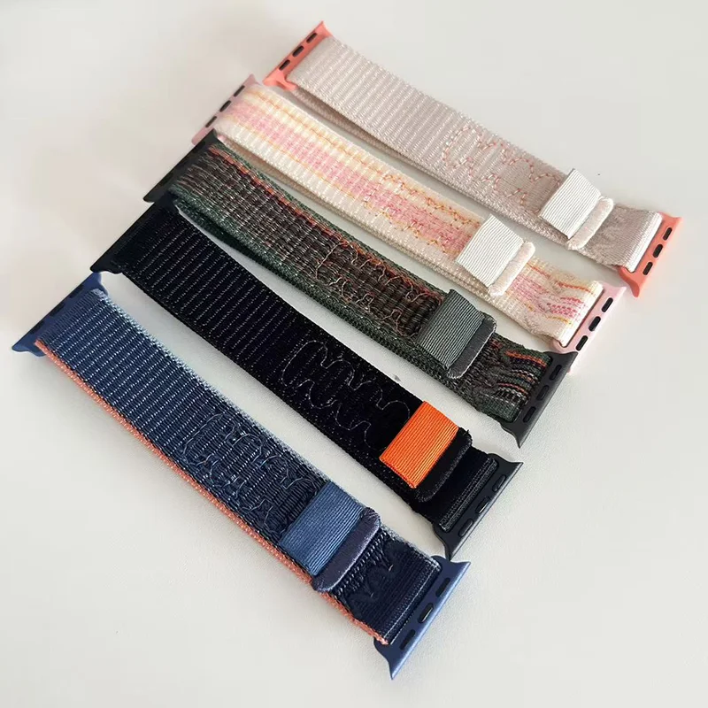 Correa deportiva de nailon para Apple Watch, 49mm, para pulsera de bucle, iWatch S 11 10 9 8 7 6 5 4 3 se Ultra 2-3 46mm 45mm 44mm 41mm 42mm