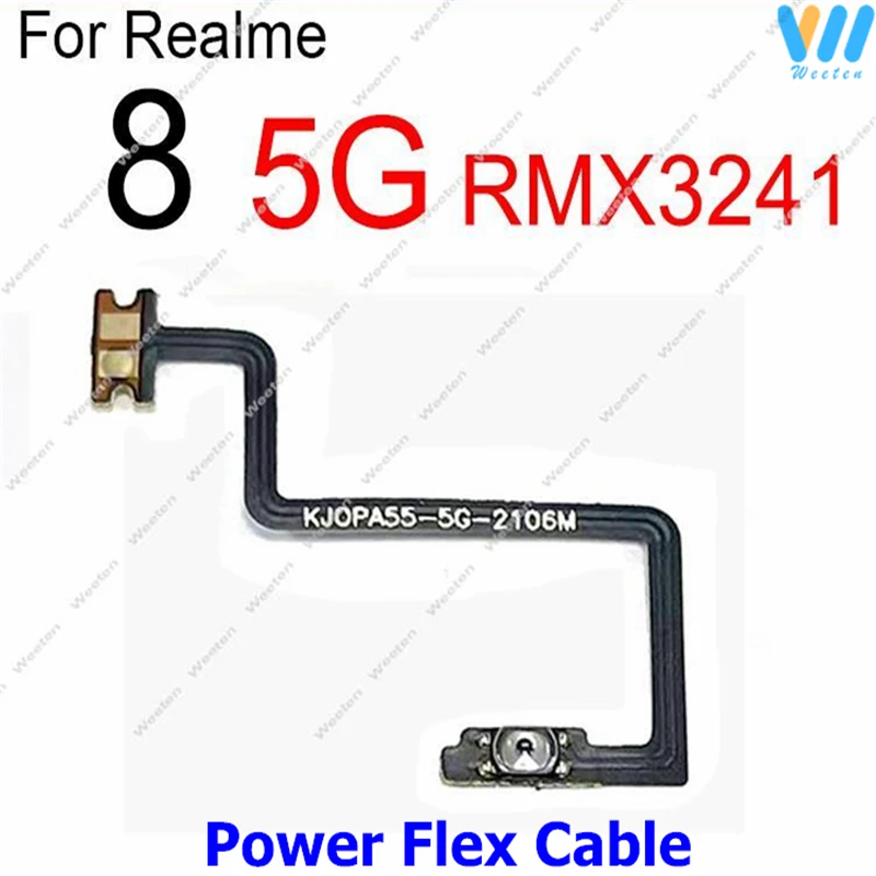 ON OFF Power Volume Button For Realme 7 8 8S 4G 5G 8Pro 8i Power Volume Side Key Mini Button Ribbon Flex Cable Spare Repair Part