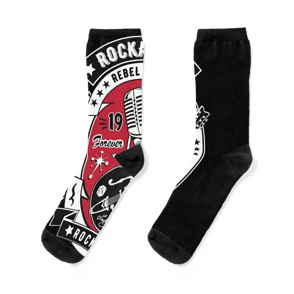 Classic Rock 50s Rockabilly Music 1958 Rock and Roll Vintage Rocker 60s 70s Guitar Socks set Socks Girl Men's